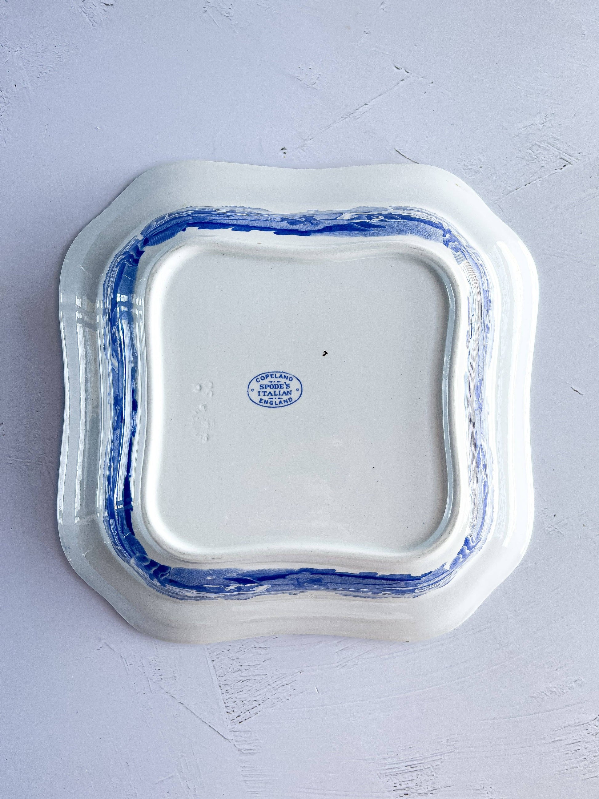 Copeland Spode Square Covered Vegetable Tureen - Blue Italian (Older Version) - SOSC Home