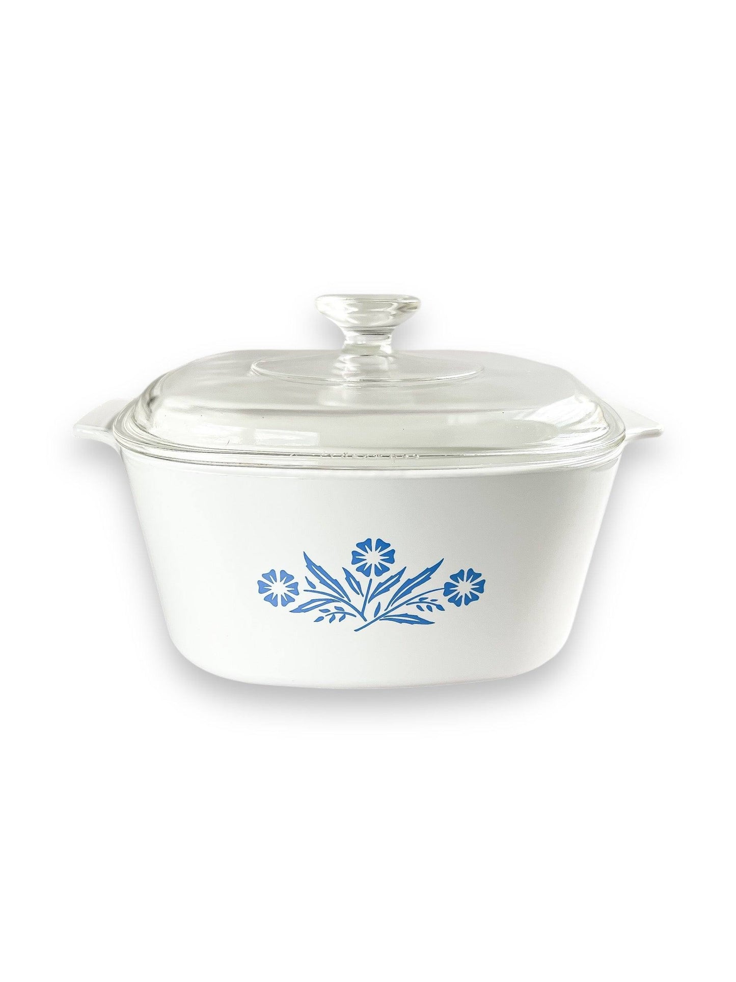 CorningWare 3 Litre Square Casserole with Lid A-3-B - 'Cornflower Blue' Design - SOSC Home