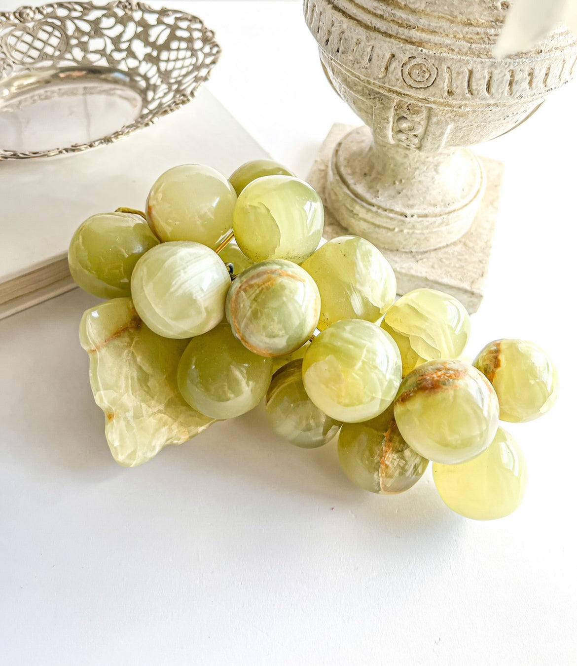 Decorative Cluster of Grapes - Serpentine Stone - SOSC Home