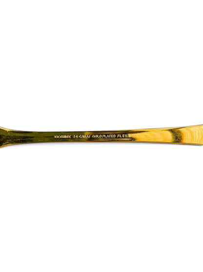 Close-up of the reverse handle stamp reading Eetrite 24 Carat Gold Plated Fleur