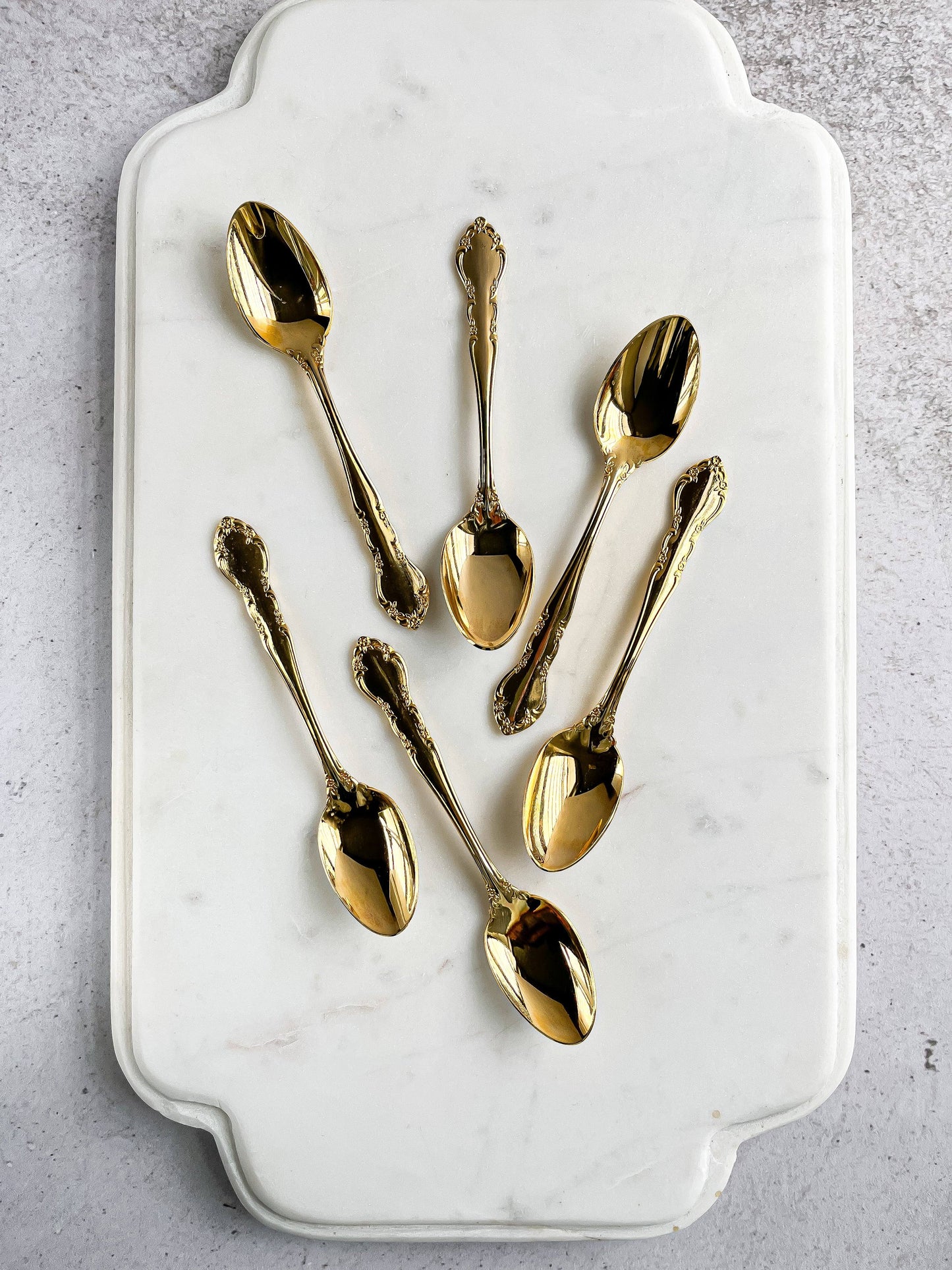 Eetrite Set of 6 Boxed 24 Carat Gold-Plated Teaspoons - ‘Baroness’ Pattern - SOSC Home