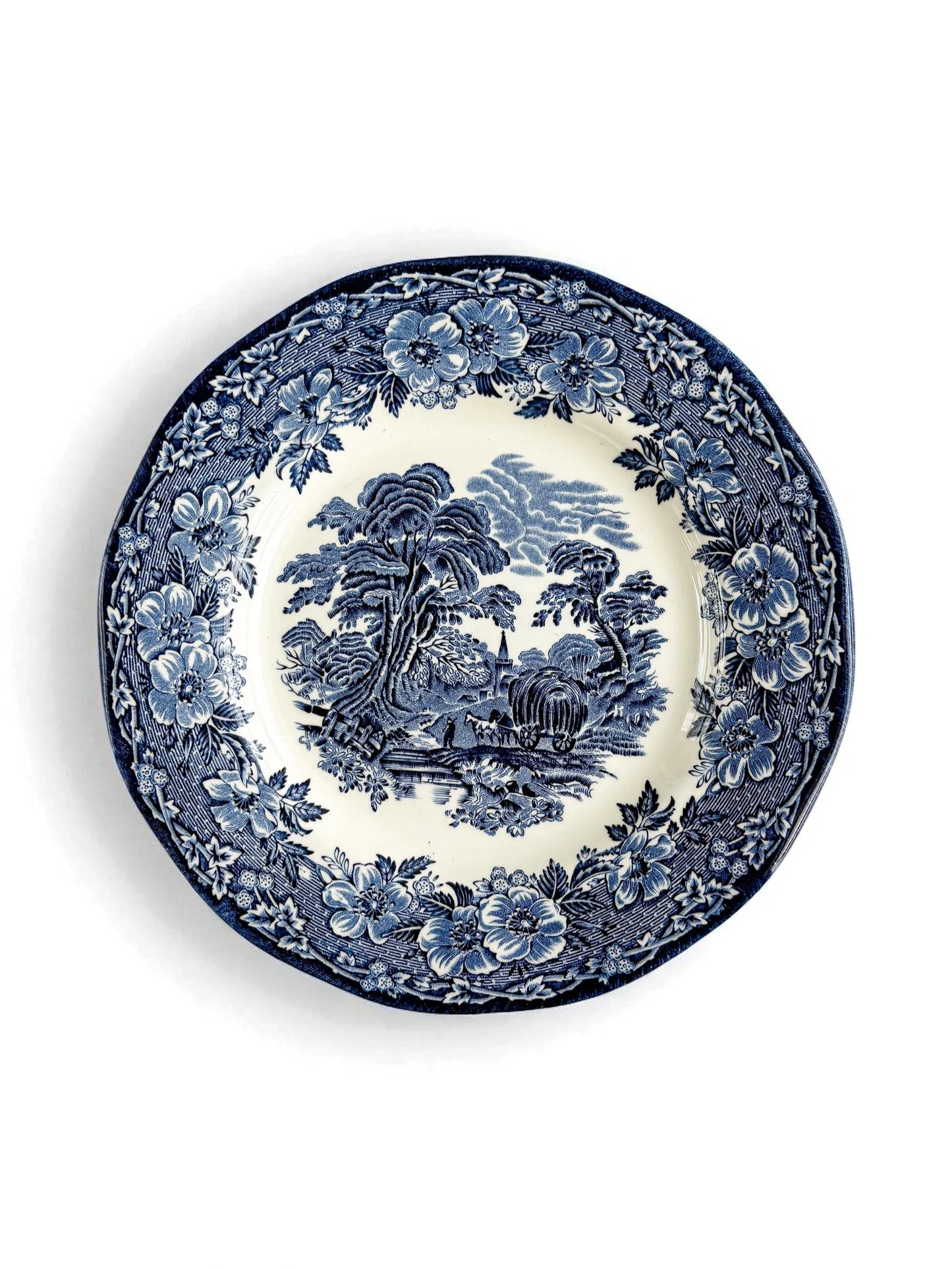 Enoch Wedgwood Bread and Butter Plate | 'Woodland' Blue Collection - SOSC Home