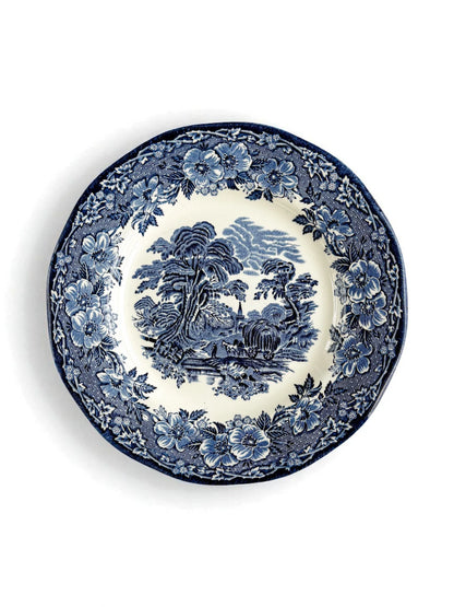 Enoch Wedgwood Bread and Butter Plate | 'Woodland' Blue Collection - SOSC Home