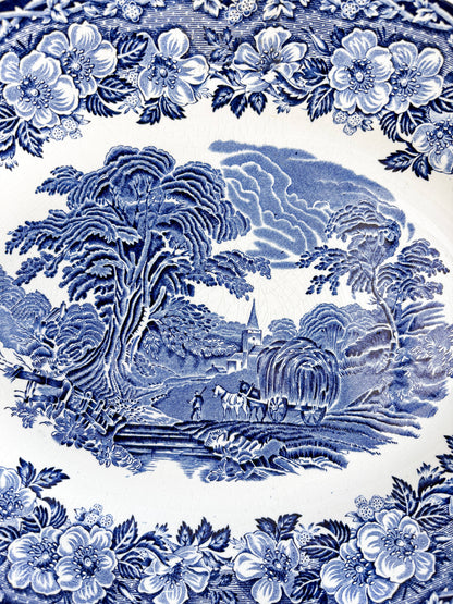 Enoch Wedgwood Medium Platter | 'Woodland' Blue Collection - SOSC Home