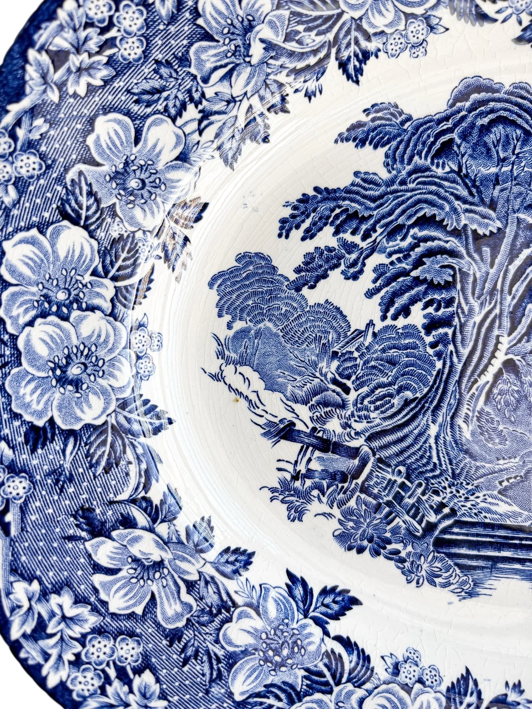 Enoch Wedgwood Medium Platter | 'Woodland' Blue Collection - SOSC Home