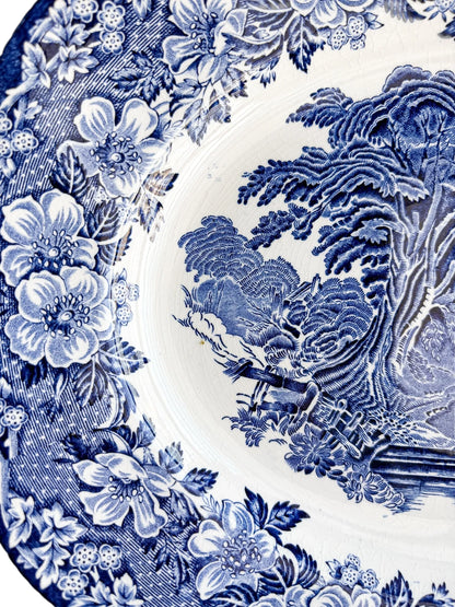 Enoch Wedgwood Medium Platter | 'Woodland' Blue Collection - SOSC Home