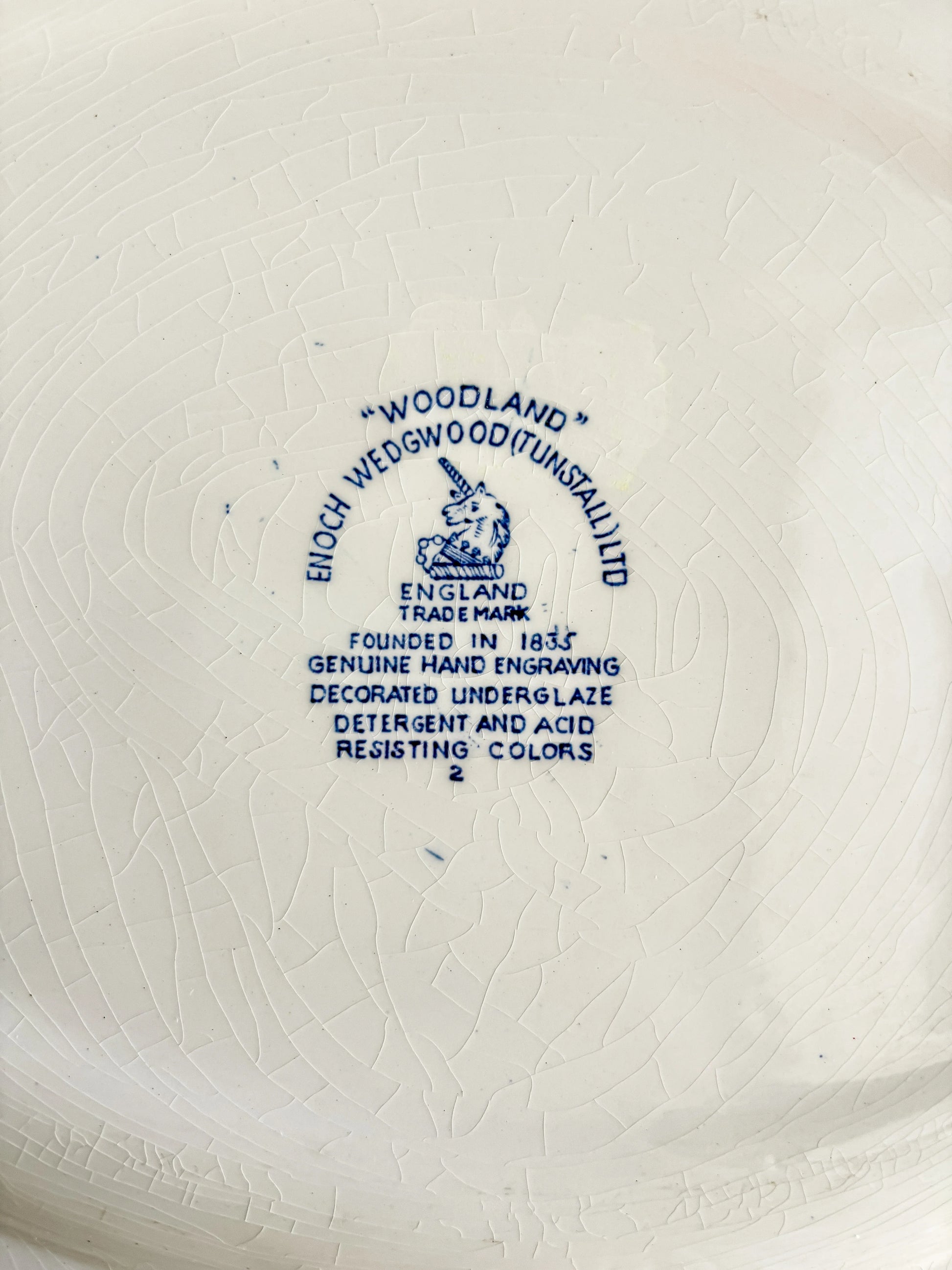 Enoch Wedgwood Medium Platter | 'Woodland' Blue Collection - SOSC Home