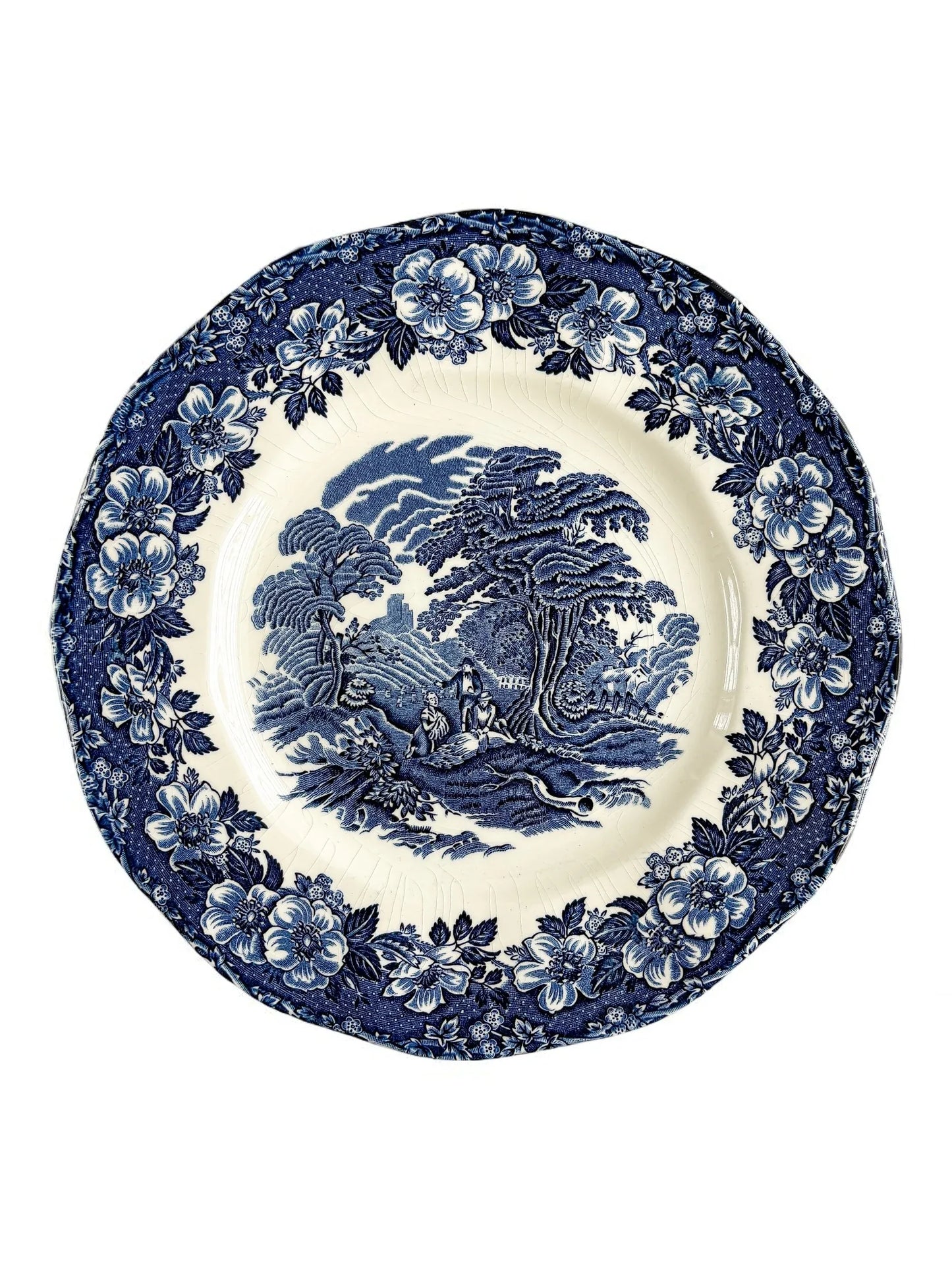Enoch Wedgwood Salad Plate | 'Woodland' Blue Collection - SOSC Home