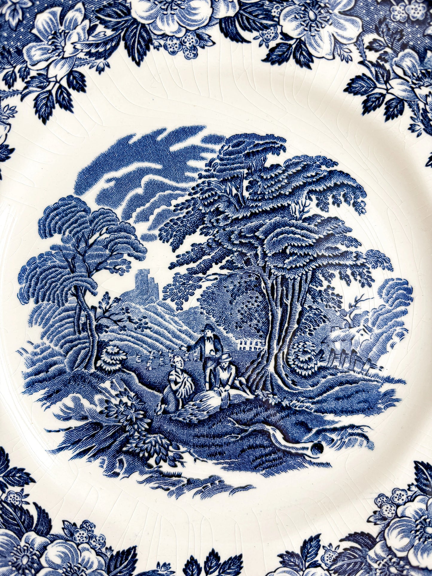 Enoch Wedgwood Salad Plate | 'Woodland' Blue Collection - SOSC Home