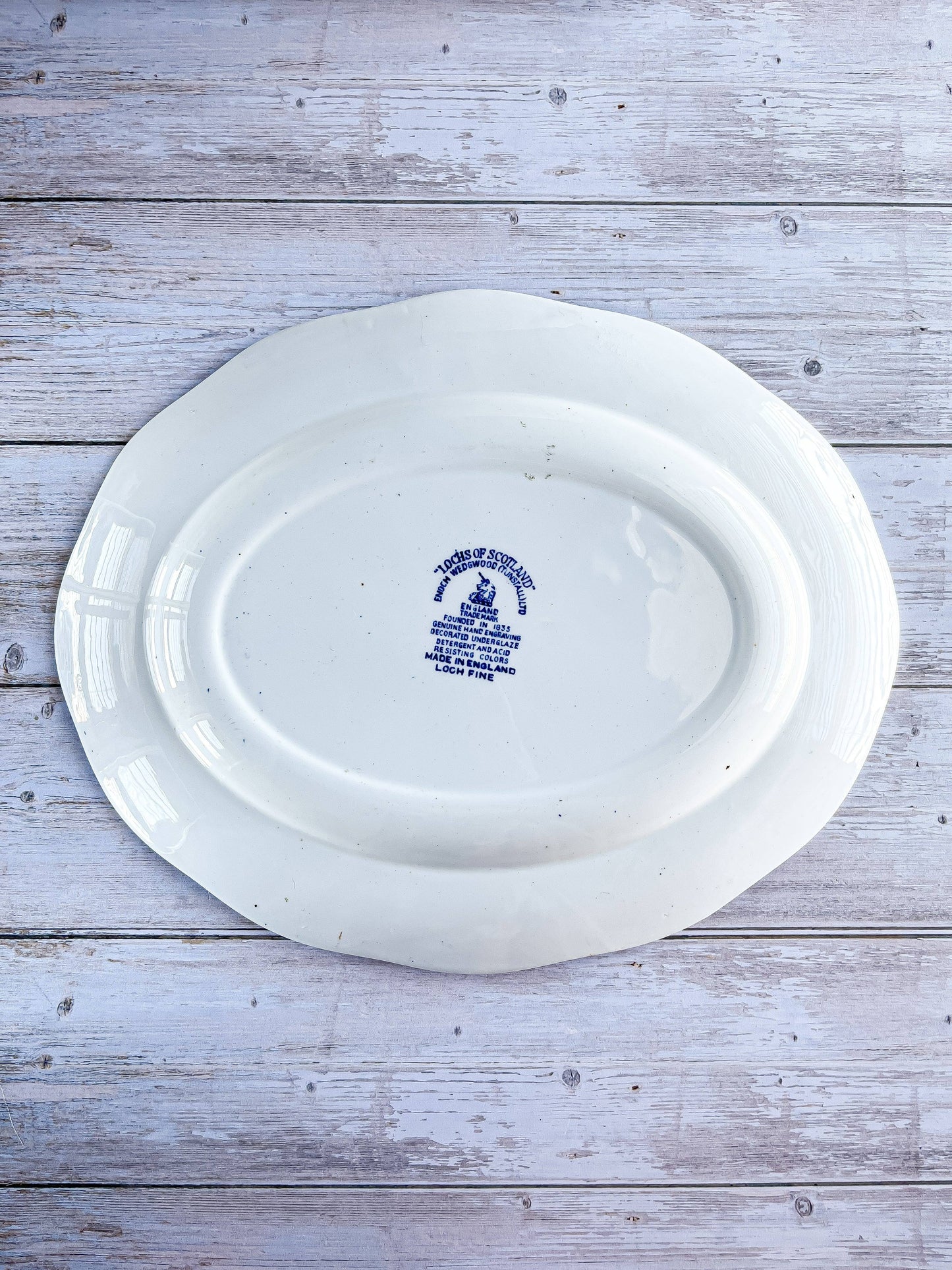 Enoch Wedgwood (Tunstall) Ltd. Large Oval Serving Platter - ‘Lochs of Scotland’ Collection - SOSC Home