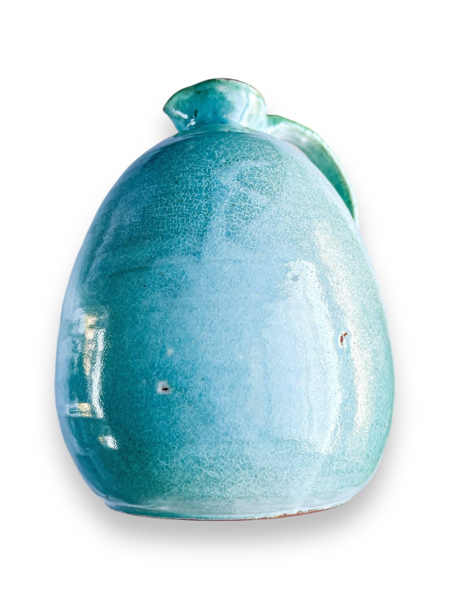 Globe Handcrafted Vase - Turquoise with Crackle Glaze - SOSC Home