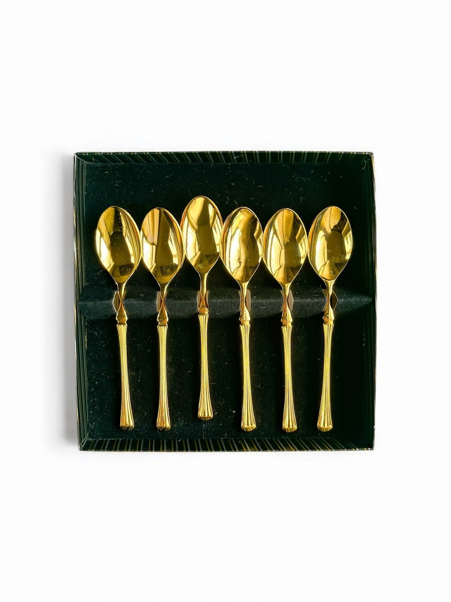 Greensons Set of 6 Boxed Gold-Plated Teaspoons | 'Dynasty' Pattern - SOSC Home