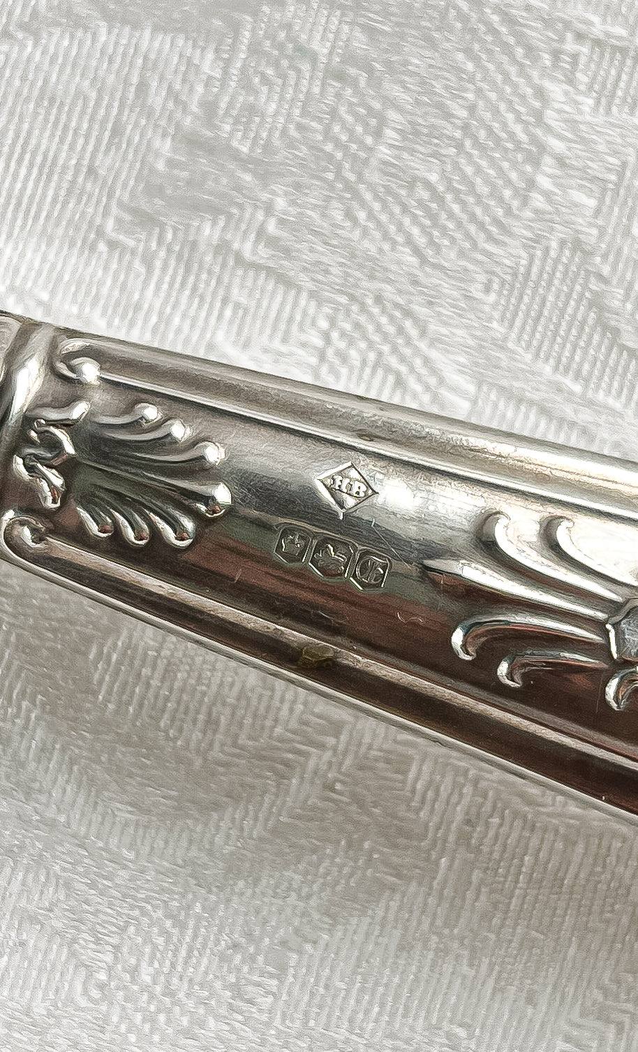 Harrison Brothers Sheffield Sterling Silver Pie Server with Stainless Steel Blade Circa 1973 - 'Kings' Pattern - SOSC Home