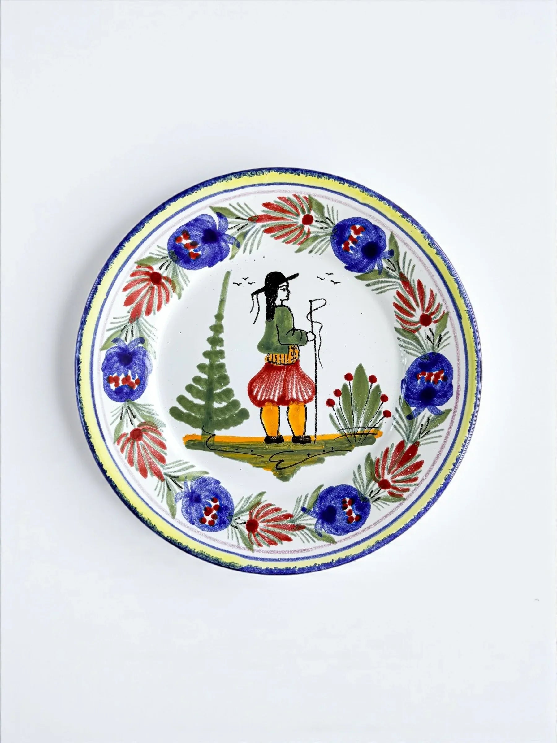 HB Quimper “Tradition Bretonne” Bread & Butter Plate | Homme au Bâton Design - SOSC Home