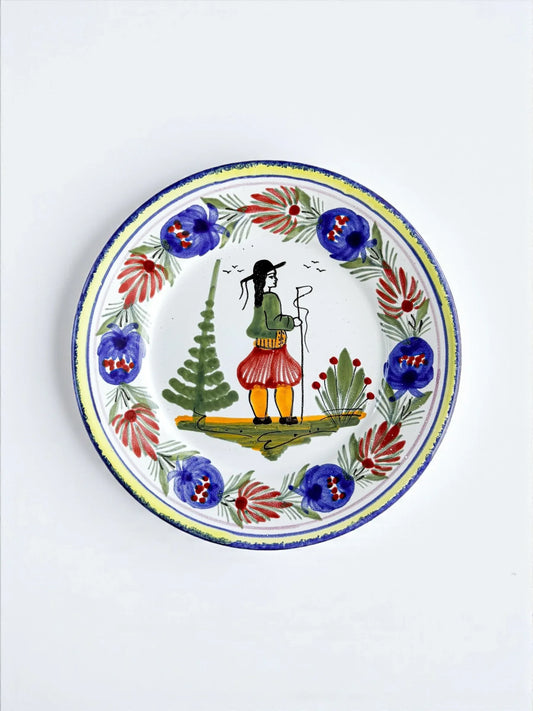 HB Quimper “Tradition Bretonne” Bread & Butter Plate | Homme au Bâton Design - SOSC Home