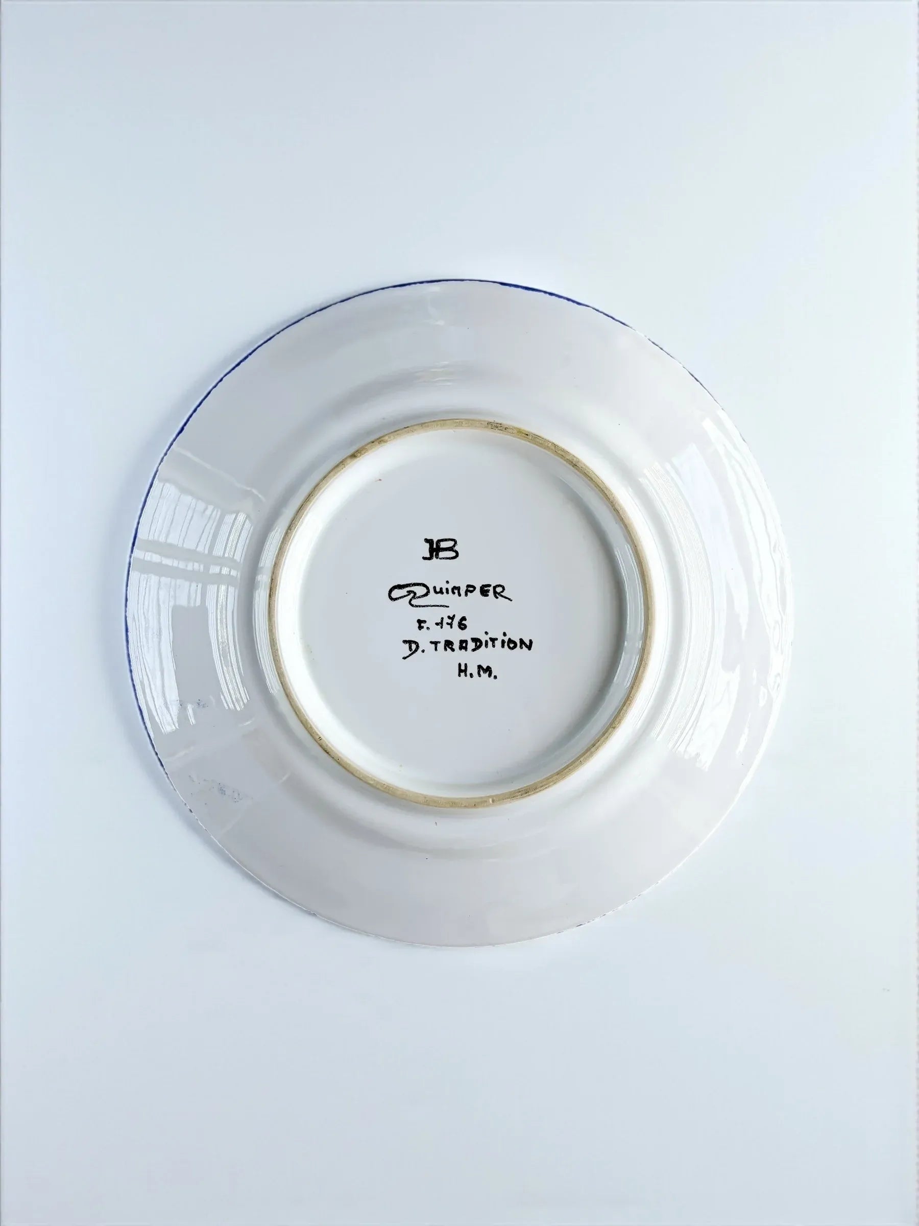 HB Quimper “Tradition Bretonne” Bread & Butter Plate | Homme au Bâton Design - SOSC Home