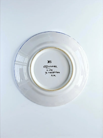 HB Quimper “Tradition Bretonne” Bread & Butter Plate | Homme au Bâton Design - SOSC Home