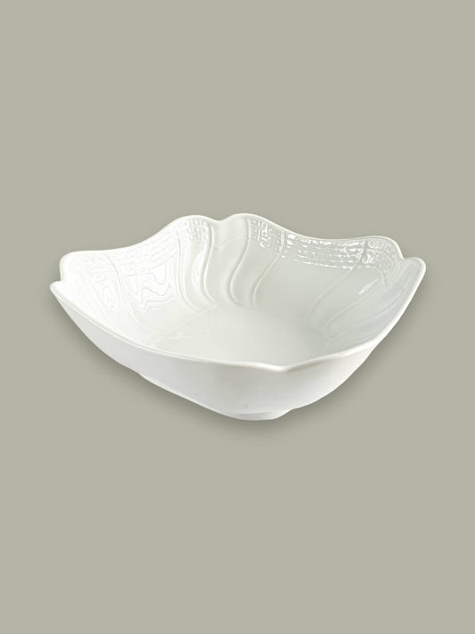 Hutschenreuther 23cm Square Vegetable/Salad Bowl - 'Dresden' Collection in White - SOSC Home