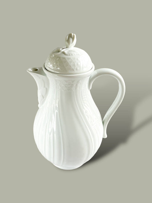Hutschenreuther Coffee Pot - ‘Dresden’ Collection in All White - SOSC Home