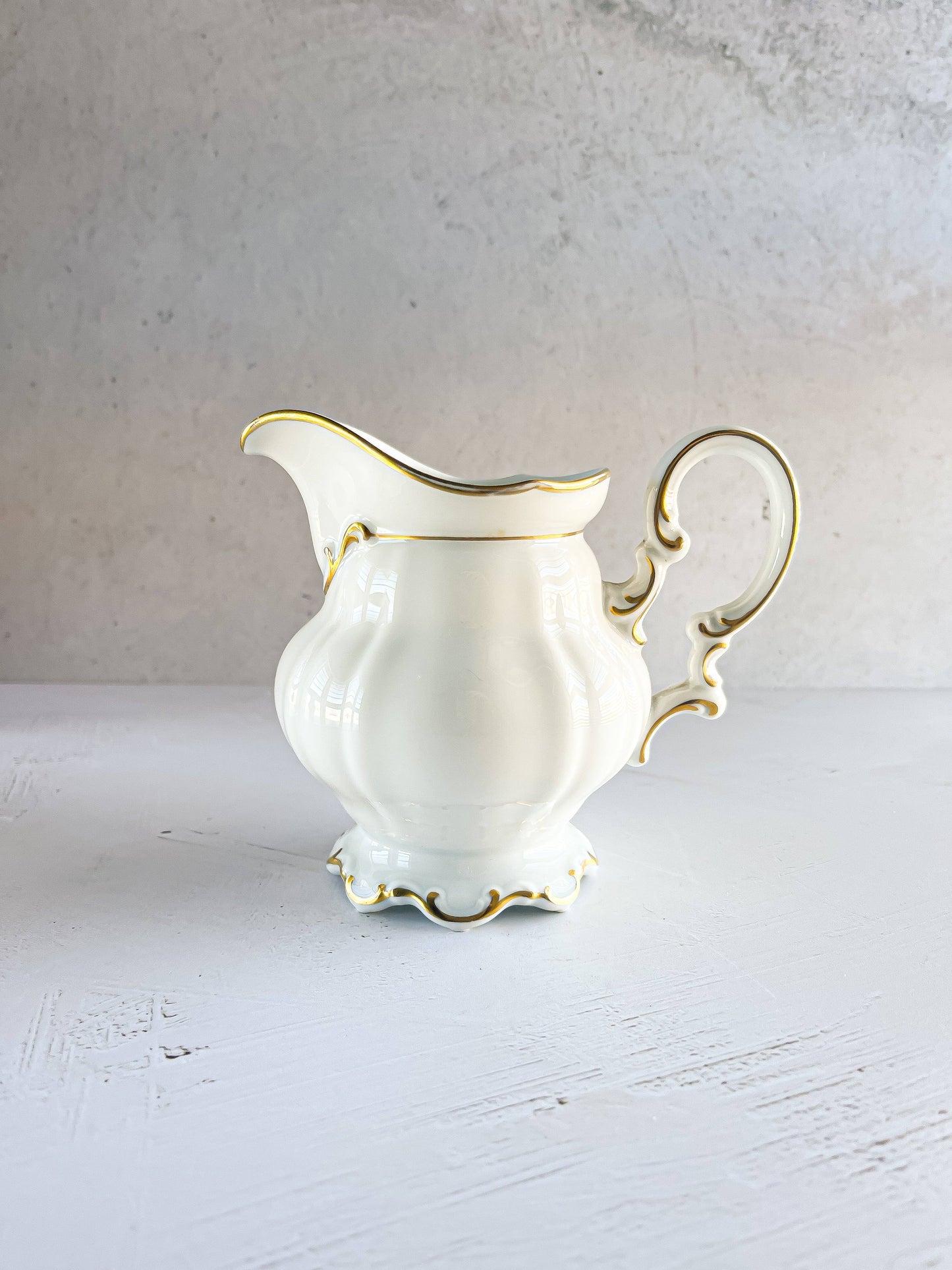 Hutschenreuther Creamer & Mustard Jar (Sugar Bowl Replacement) with Lid & Tray Set - 'Brighton' Collection - SOSC Home