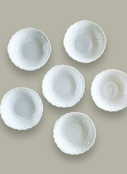 Hutschenreuther Dessert Bowl Set of 6 - 'Dresden' Collection in White - SOSC Home