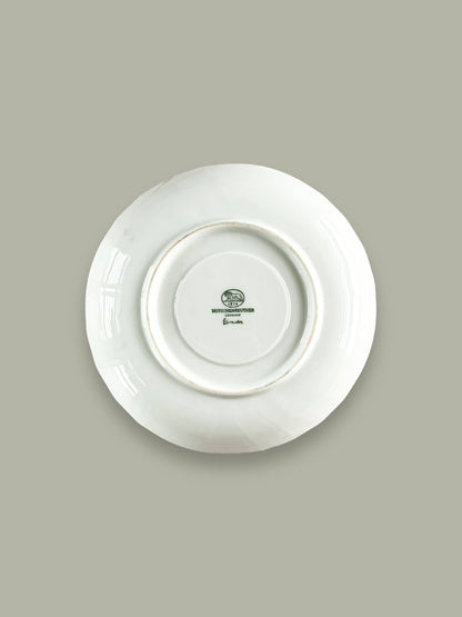 Hutschenreuther Flat Cream Soup Bowl & Saucer Set - ‘Dresden’ Collection in All White - SOSC Home