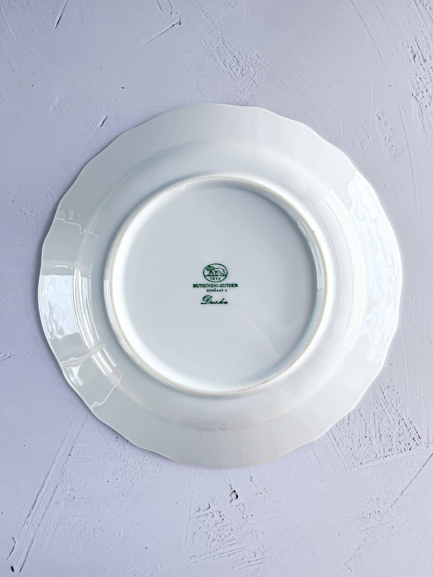 Hutschenreuther Luncheon Plate - ‘Dresden’ Collection - Unnamed Pattern with Apple Design - SOSC Home