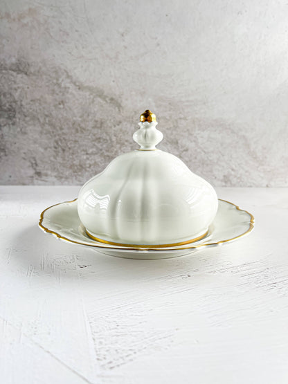 Hutschenreuther Round Covered Butter Dish - 'Brighton' Collection - SOSC Home