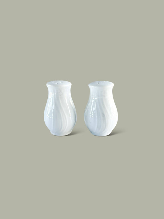 Hutschenreuther Salt and Pepper Shaker Set - 'Dresden' Collection in White - SOSC Home