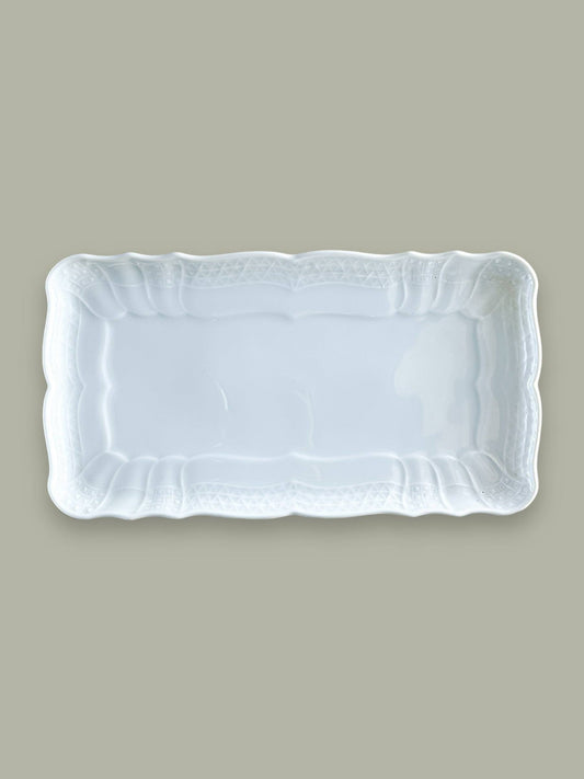 Hutschenreuther Sandwich Tray - 'Dresden' Collection in White - SOSC Home