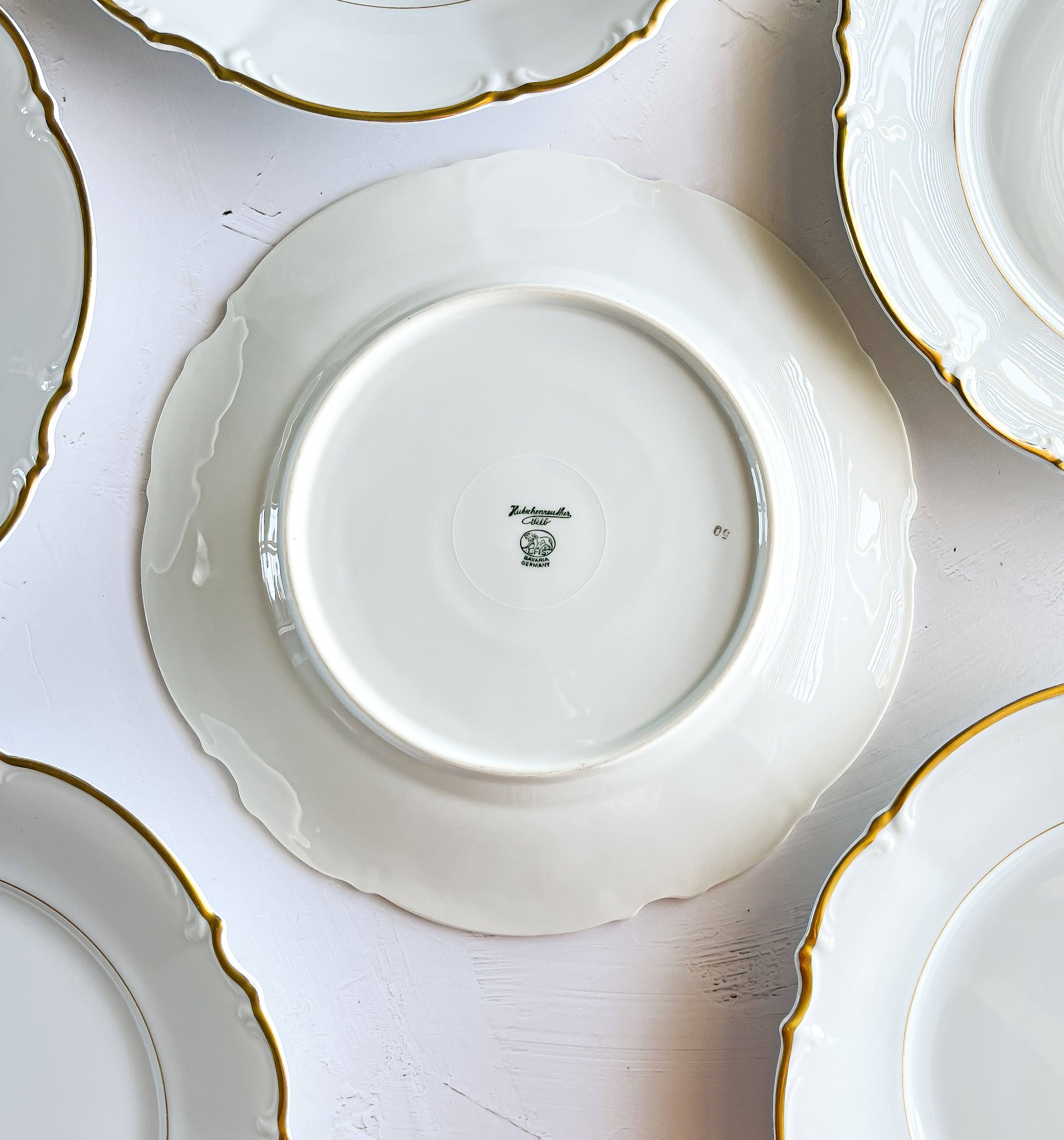 HUTSCHENREUTHER 皿　6枚 Hutschenreuther Set of 6 Dinner Plates - 'Brighton' Collection