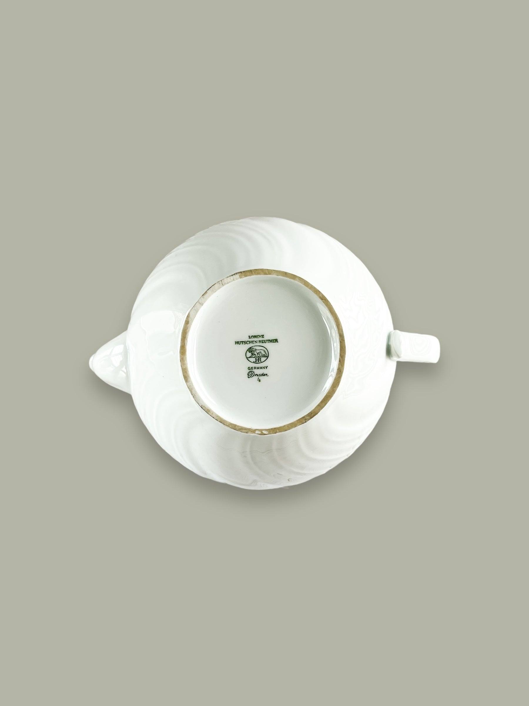 Hutschenreuther Teapot - ‘Dresden’ Collection in All White - SOSC Home