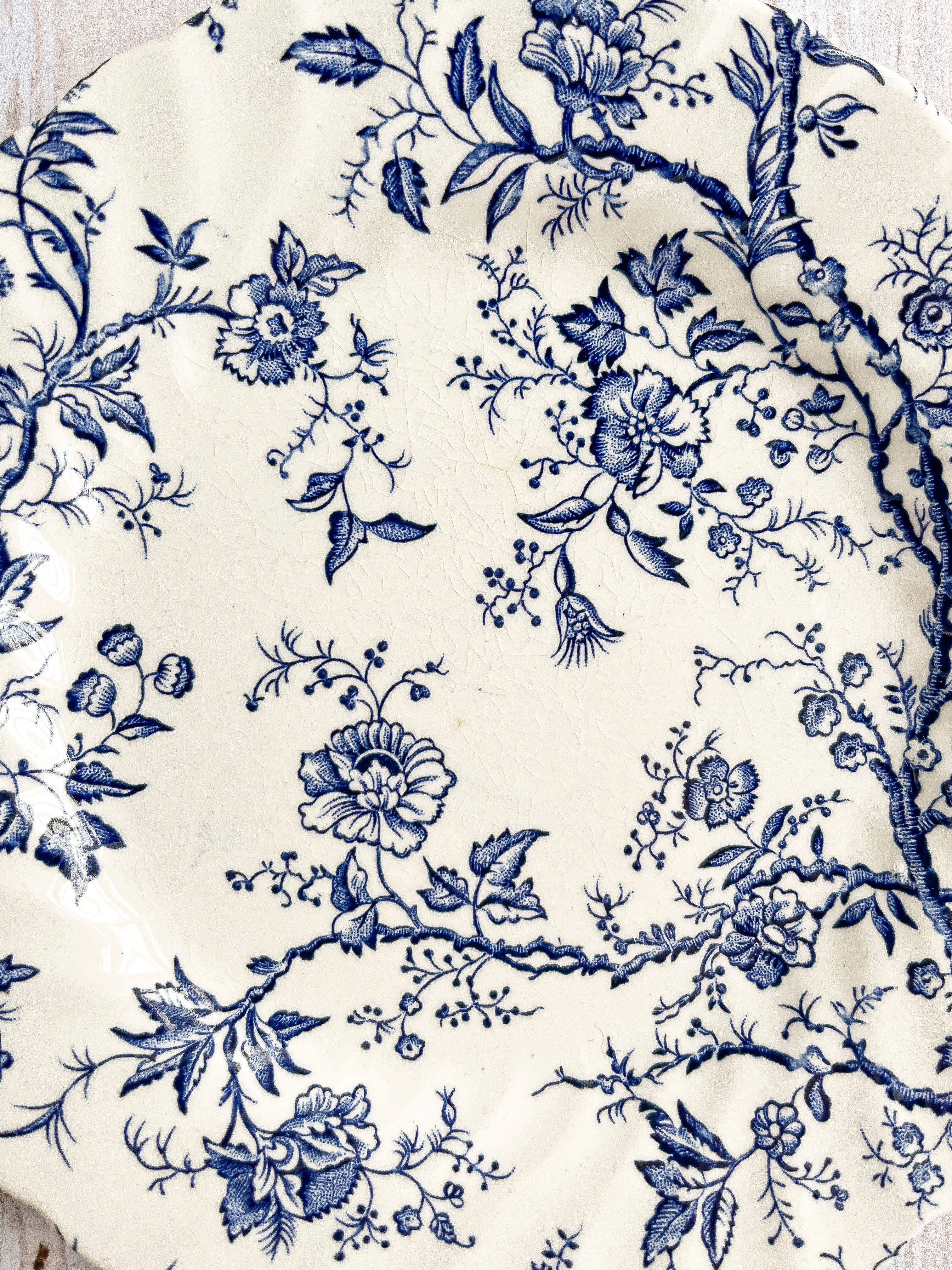 Johnson Bros Bread and Butter Plate - 'Old Bradbury' in Blue