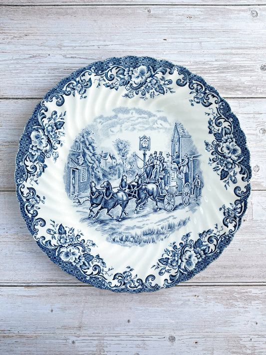 Johnson Bros Dinner Plate - 'Coaching Scenes' Collection Blue - SOSC Home