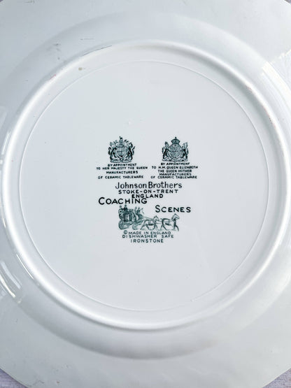 Johnson Bros Dinner Plate - 'Coaching Scenes' Collection Blue - SOSC Home
