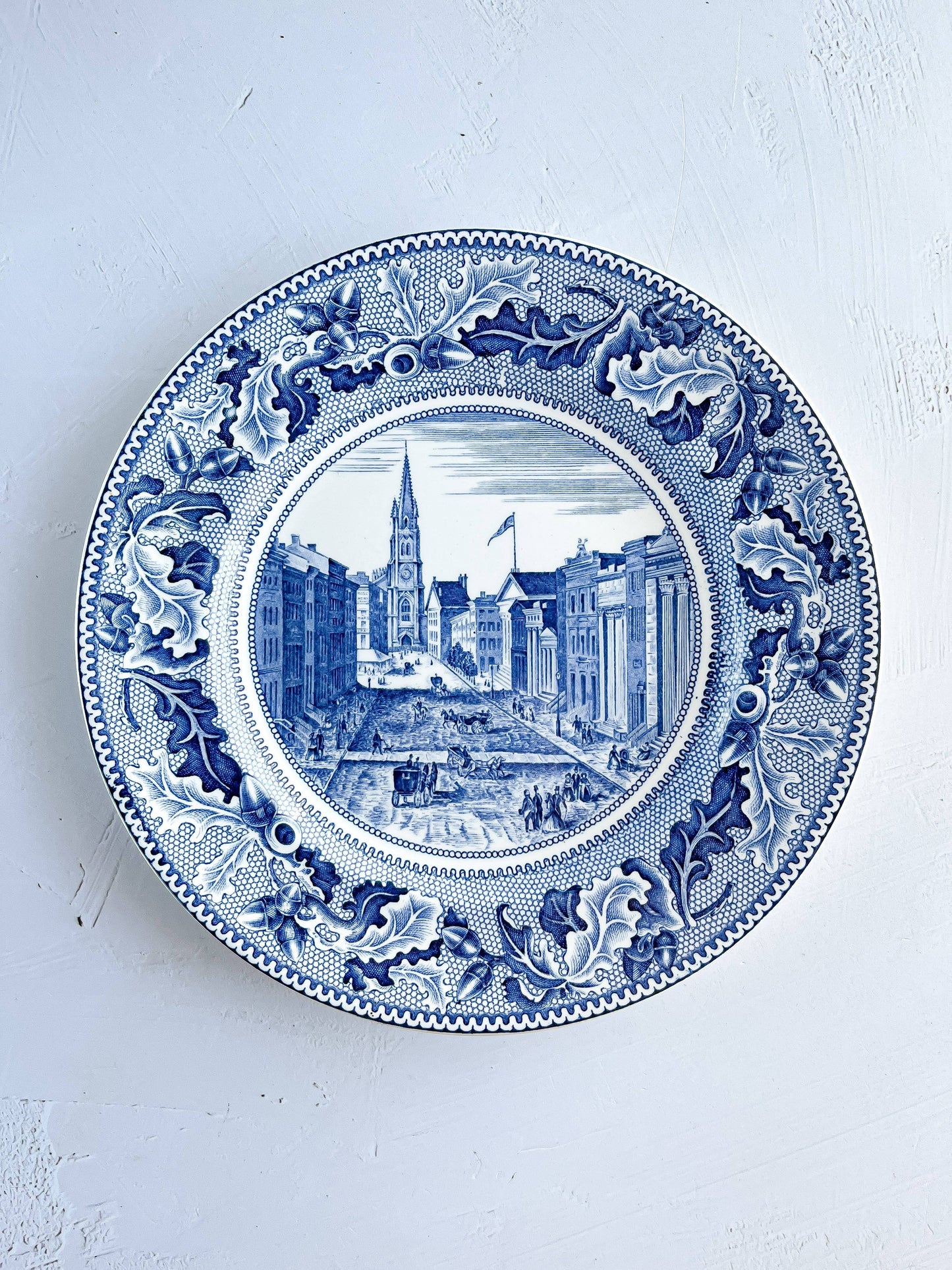 Johnson Bros Historical America Luncheon Plate - ‘Wall Street’ Design - SOSC Home