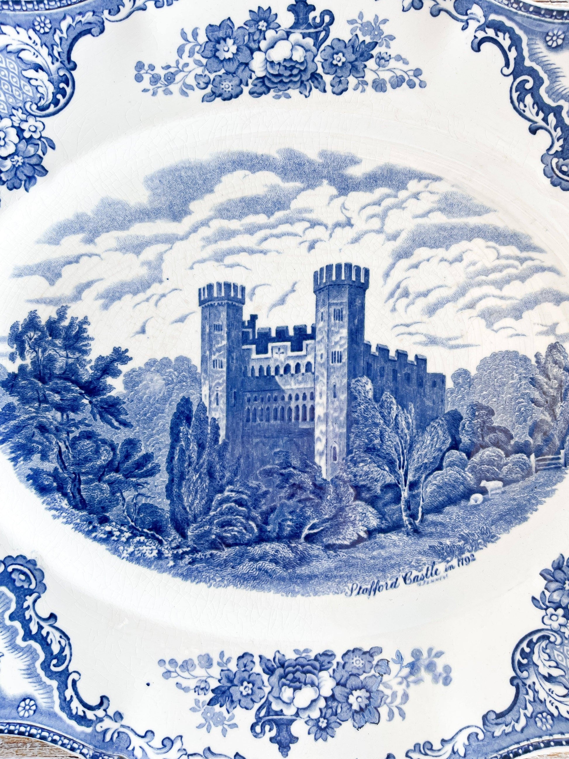 Johnson Bros Large Serving Platter - Old Britain Castles, Stafford Castle 1792 - SOSC Home
