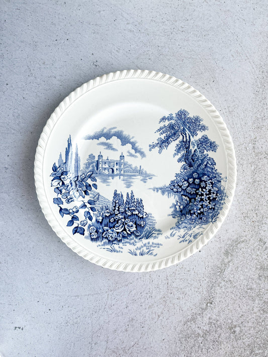 Johnson Bros Luncheon Plate - 'Castle On The Lake' in Blue Collection - SOSC Home
