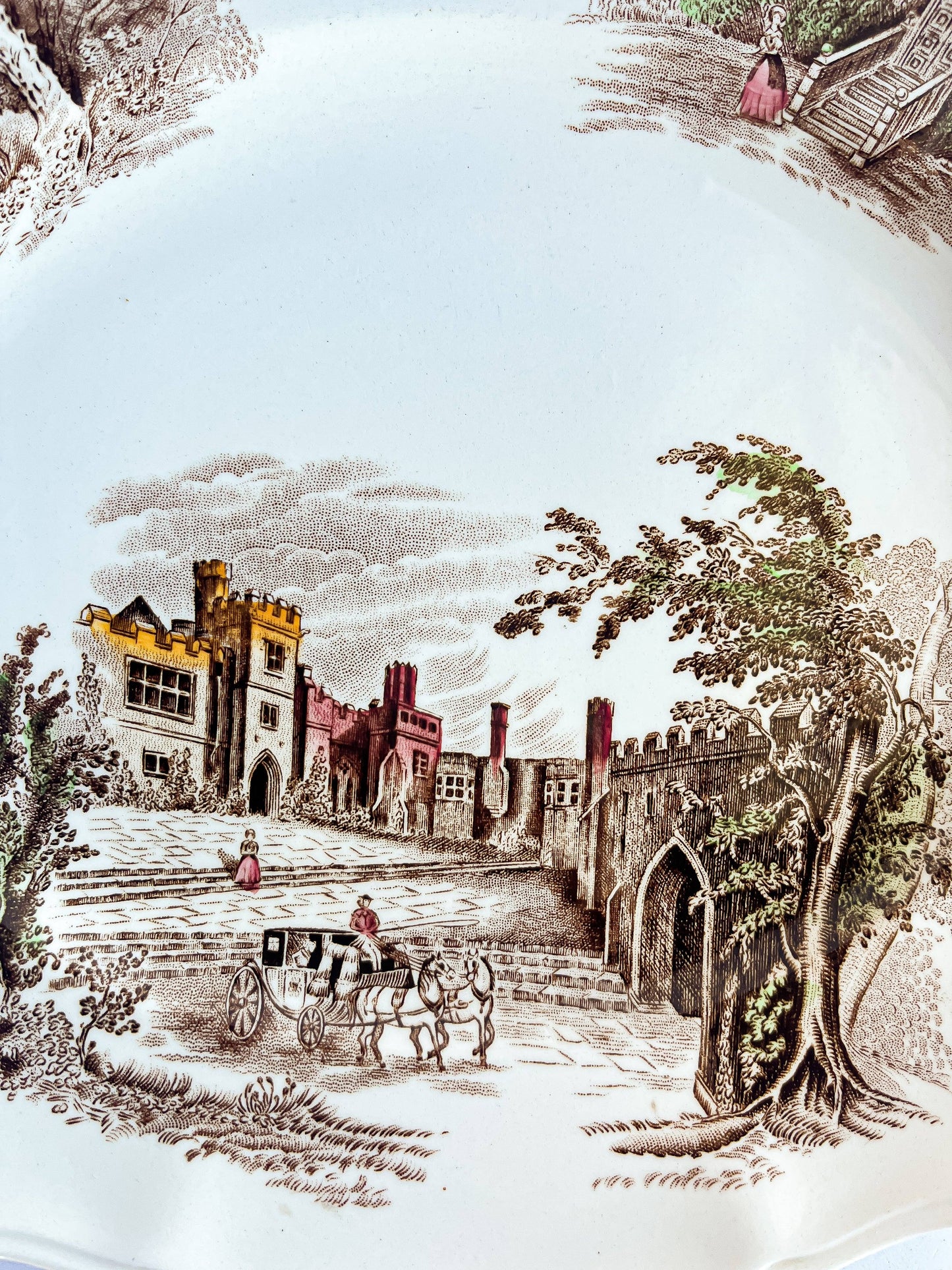 Johnson Bros Multicolour Serving Platter (31cm) | 'Haddon Hall' Series - SOSC Home