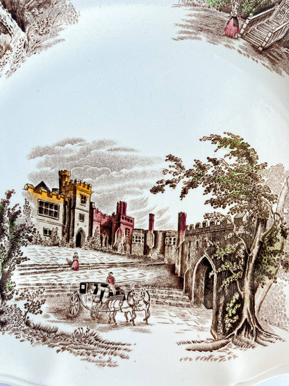 Johnson Bros Multicolour Serving Platter (31cm) | 'Haddon Hall' Series - SOSC Home