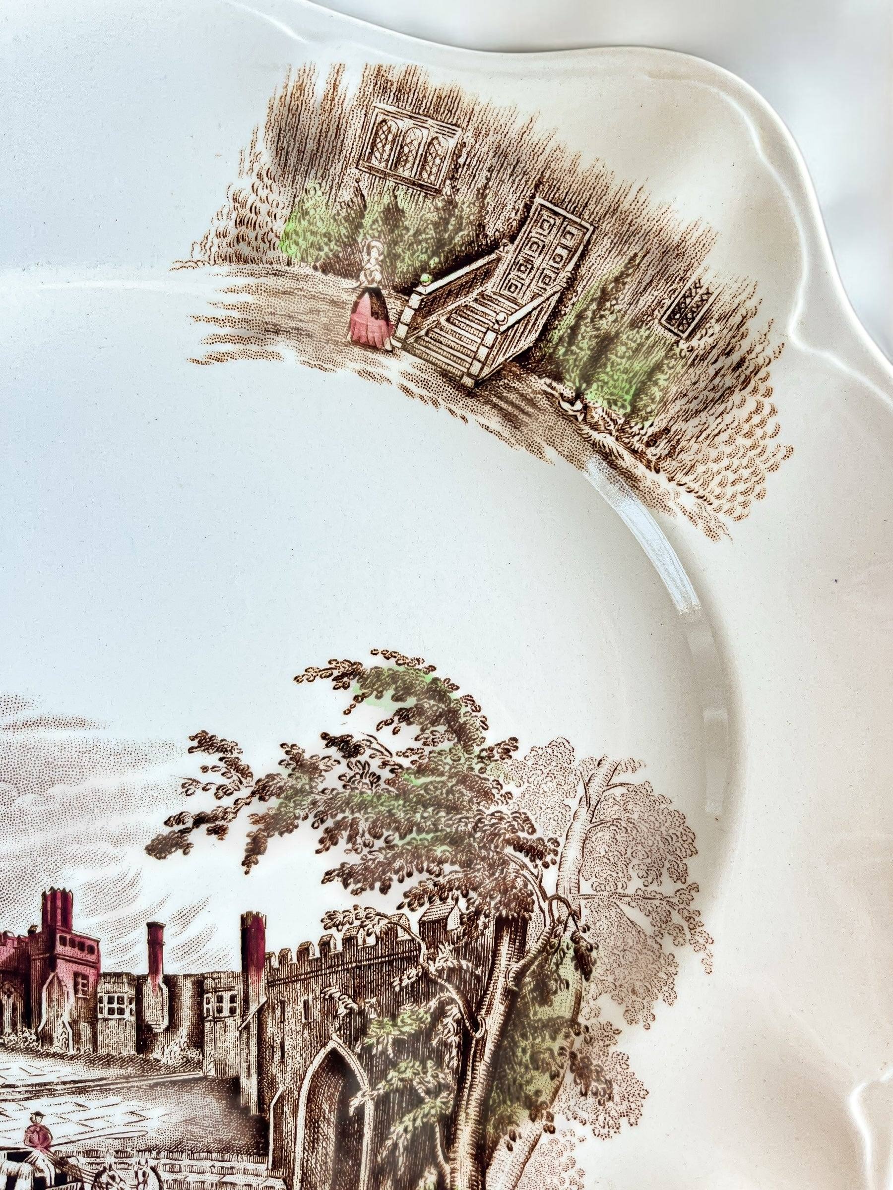 Johnson Bros Multicolour Serving Platter (31cm) | 'Haddon Hall' Series - SOSC Home