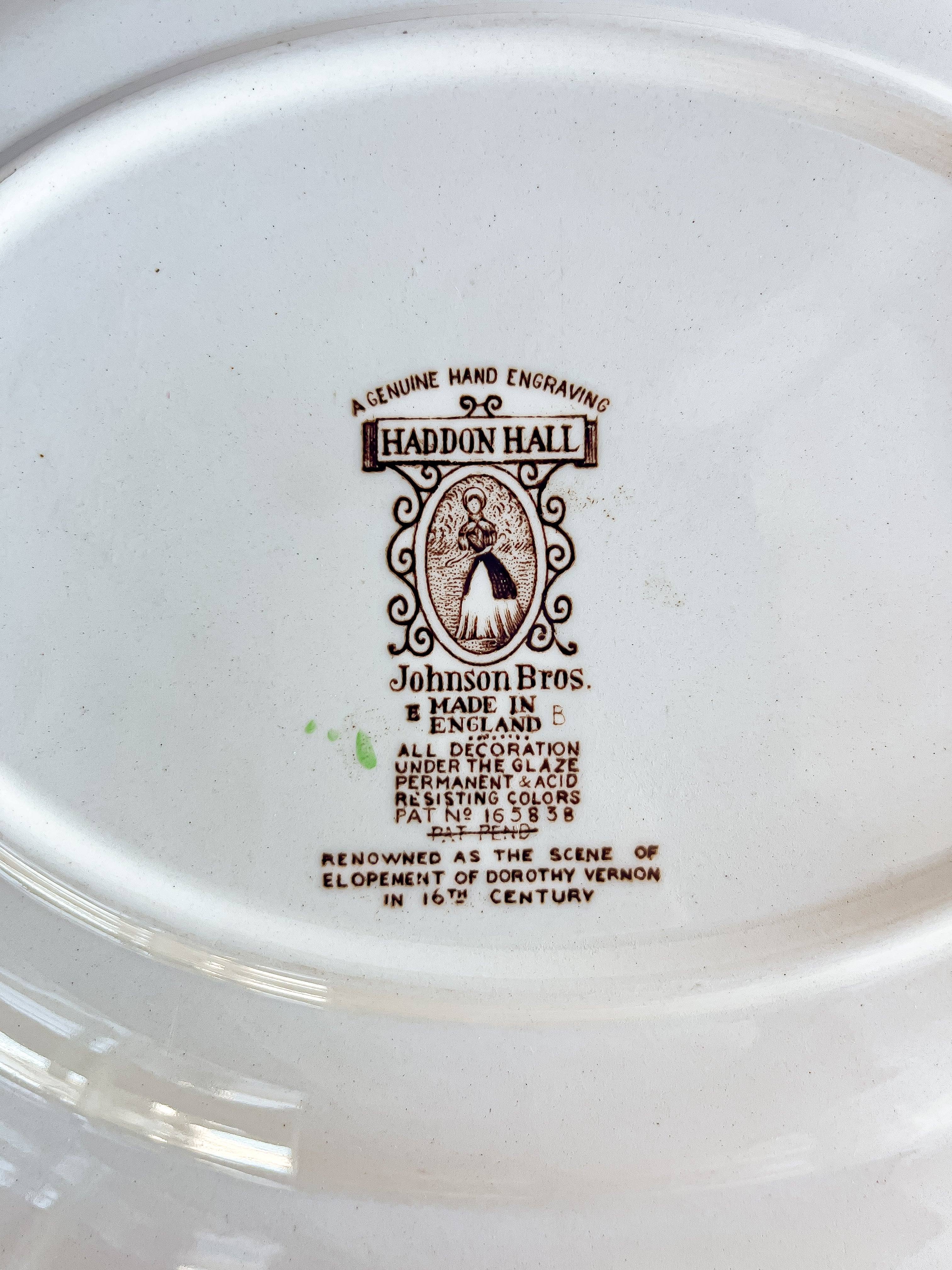 アンティークJHONSON＆BROSプレート皿 Johnson Bros Multicolour Serving Platter (31cm) | 'Haddon Hall