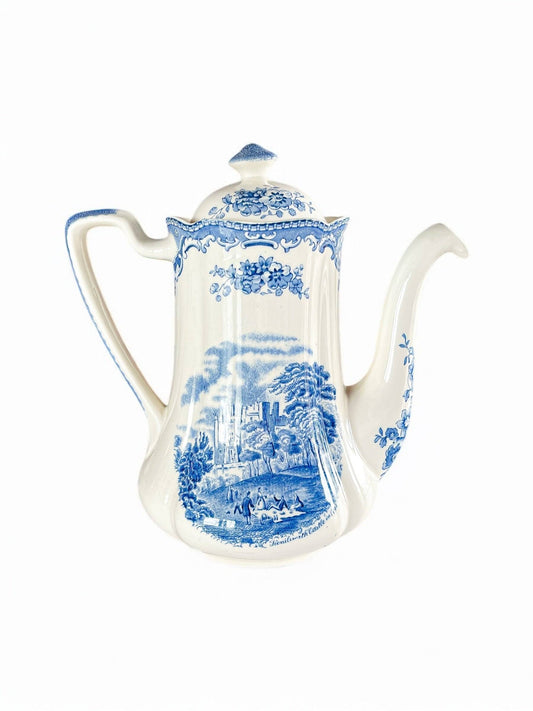 Johnson Bros Old Britain Castles Coffee Pot | 'Kenilworth Castle in 1792' Design - SOSC Home