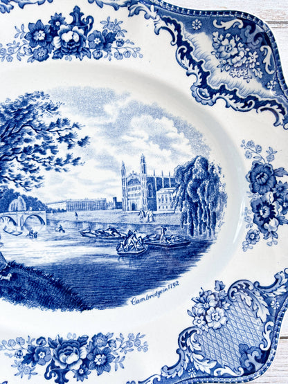 Johnson Bros Old Britain Castles Collection Medium Serving Platter - ‘Cambridge in 1792’ Design - SOSC Home