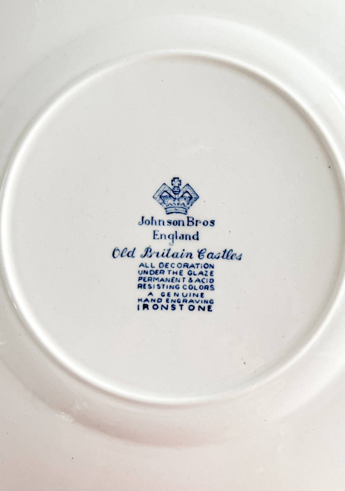 Johnson Bros Old Britain Castles Dessert Plate - ‘City of Exeter in 1792’ Design - SOSC Home