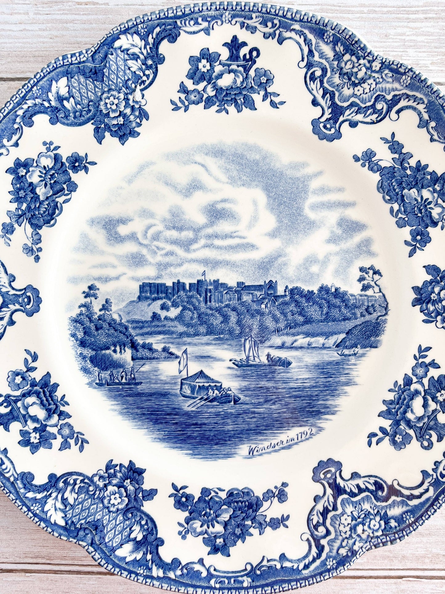 Johnson Bros Old Britain Castles Luncheon Plate - 'Windsor in 1792’ Design - SOSC Home
