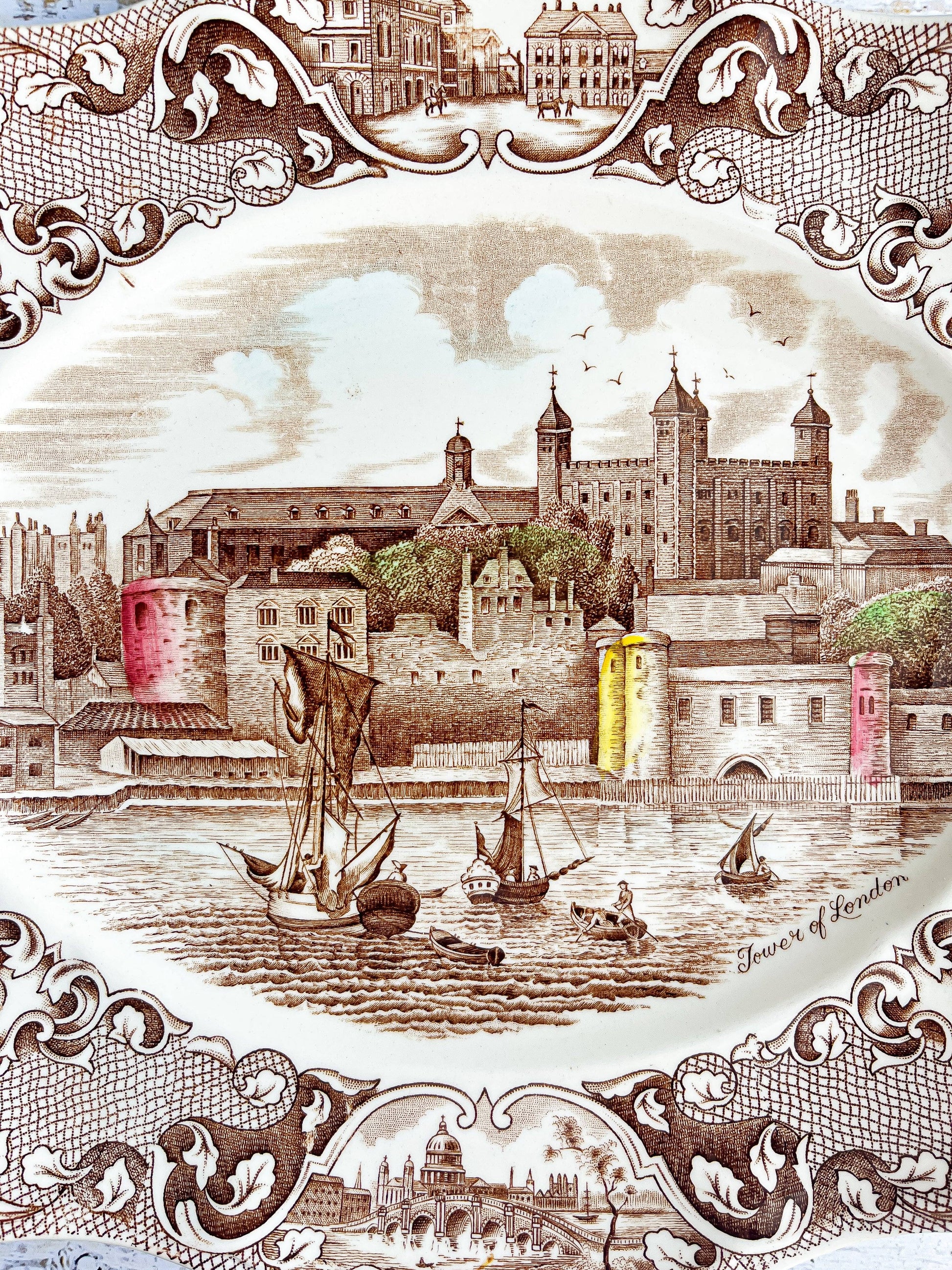 Johnson Bros “Old London” Serving Platter | 'Tower of London' Scene - SOSC Home