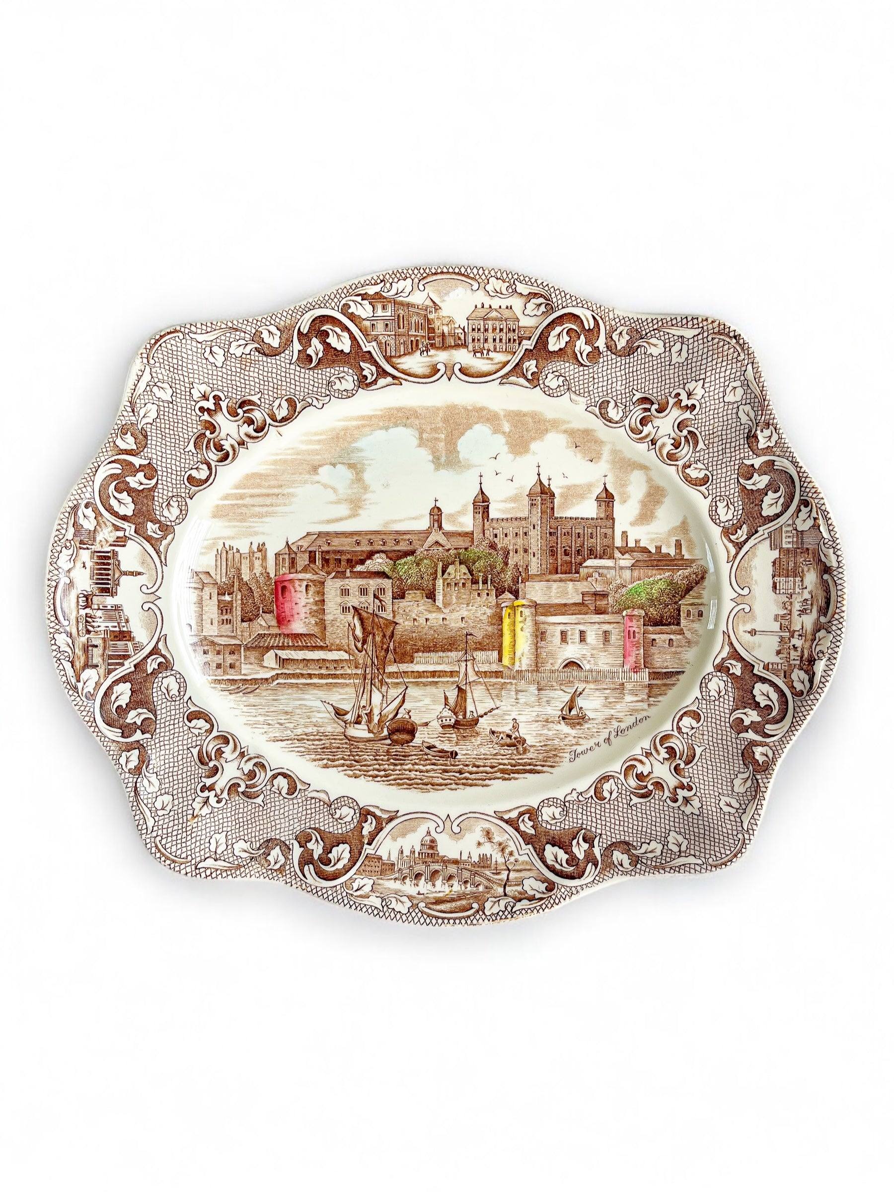 Johnson Bros “Old London” Serving Platter | 'Tower of London' Scene - SOSC Home