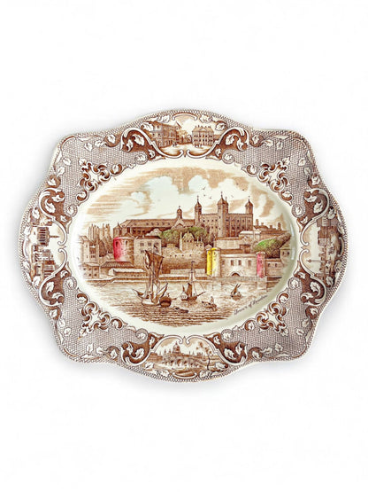 Johnson Bros “Old London” Serving Platter | 'Tower of London' Scene - SOSC Home