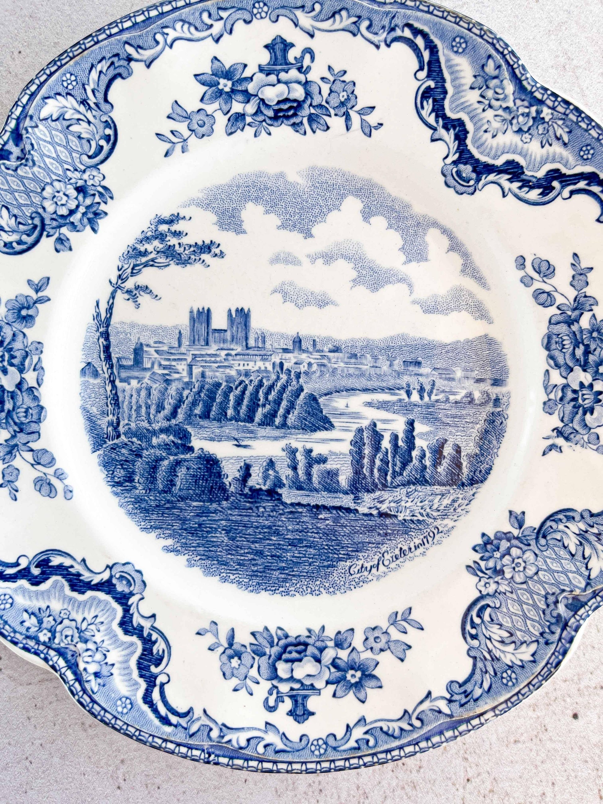 Johnson Bros Salad Plate - Old Britain Castles, City of Exeter 1792 - SOSC Home